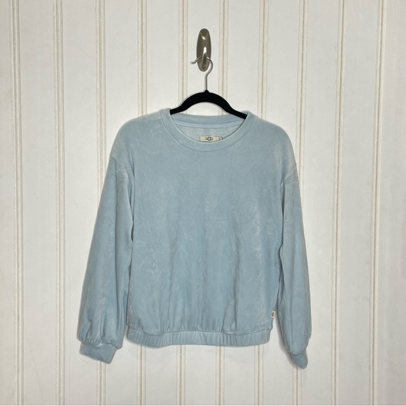 UGG Shanara Stretch Velour Top in Pool Blue XS 575 - Picture 10 of 10